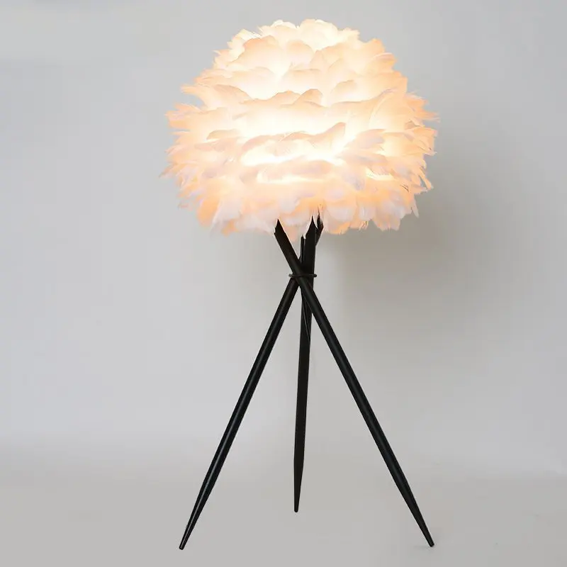 

Nordic Table Lamp Creative Romantic Warm Wedding Room Bedroom Led Desk Lamp Simple Modern Badminton Decorative Study Lamps