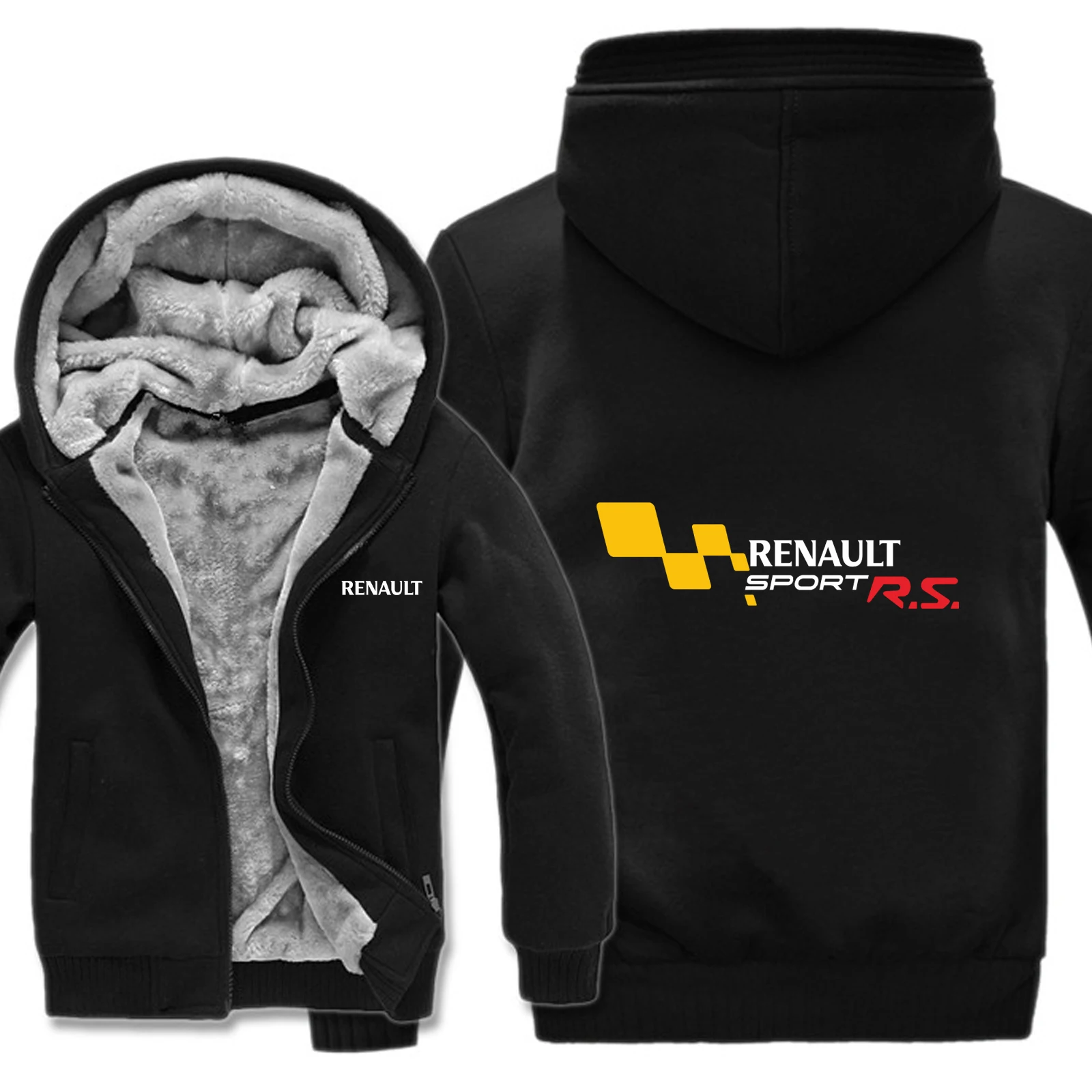 Зимние толстовки Renault Sport RS Мужское пальто на молнии флисовая толстовка