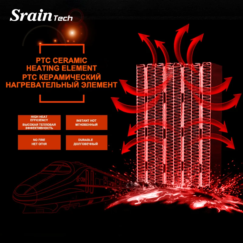 Sraintech Электрический тепловентилятор комнатный обогреватель 1800 Вт воздуха