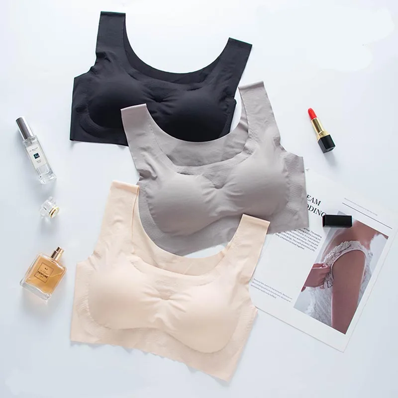 

Japanese bra non-slip girl vest-style thin sports underwear gathered without steel ring shockproof bra anti-sagging