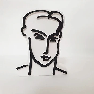 boy head mold Абстрактное искусство Матисс пара силиконовая форма Сделай Сам Торт Помадка шоколад эфирное масло распыление автомобиля ароматический гипсовый Мыло Форма - Цвет: boy head mold