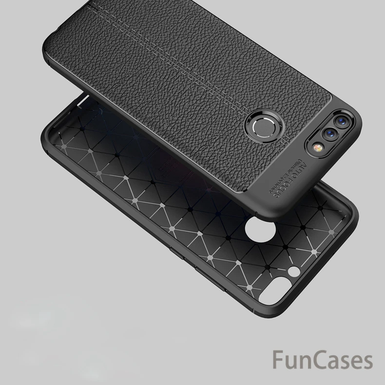 Для huawei P Smart чехол Cover TPU силиконовый с рисунком личи бампер мягкая защитная