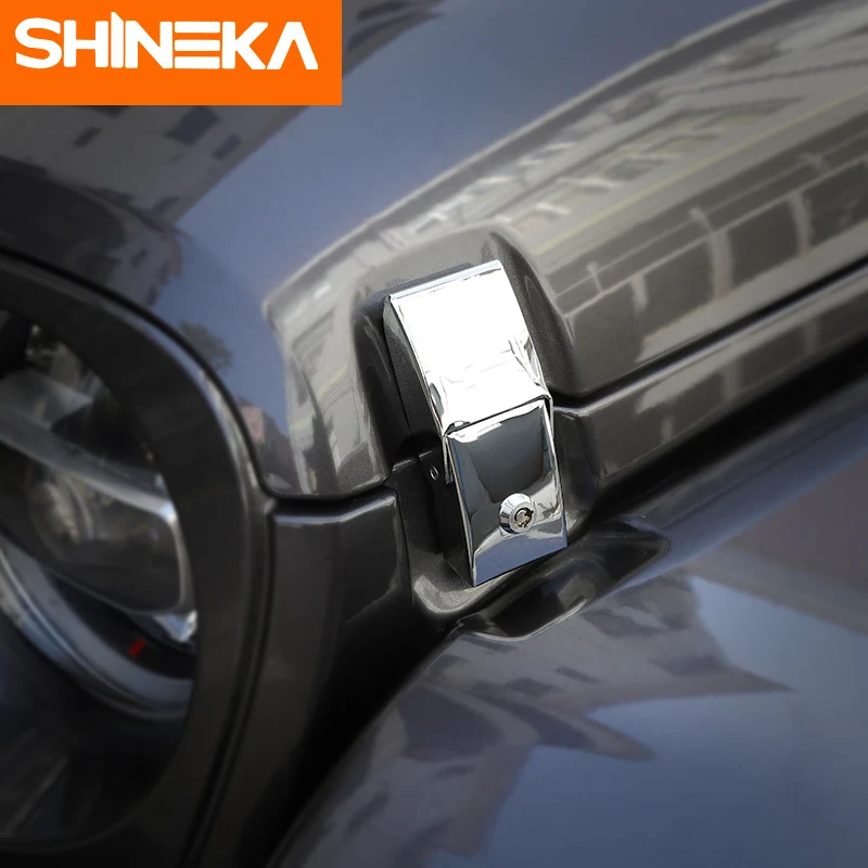 SHINEKA Автомобильный Замок двигателя крышка для Jeep Wrangler JL+ Автомобильный Замок капот защелка с ключом набор для Jeep Wrangler JL аксессуары
