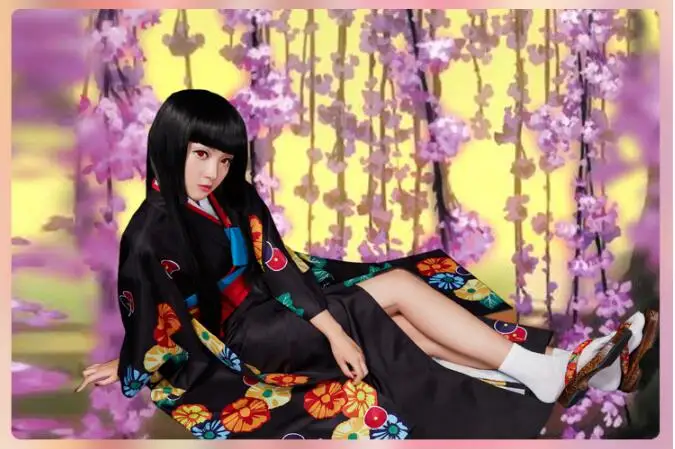 Традиционное японское кимоно горячая распродажа рукав кимоно косплей Hell girl халат японский стиль