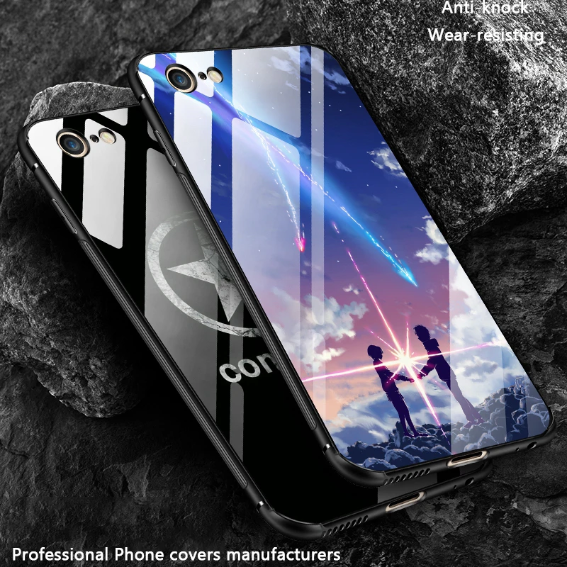 Закаленное Стекло Чехол для iPhone 6 6S плюс Plus Роскошные Жесткий чехол телефона Тигр