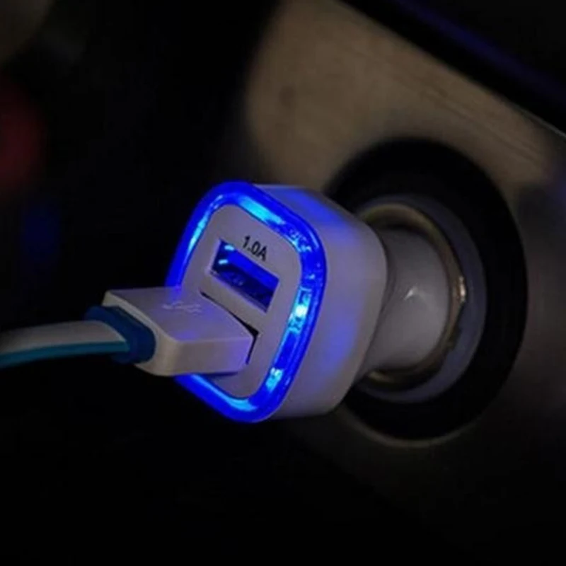 2.1A светодиодный двойной usb-порт розетка автомобильное зарядное устройство адаптер для мобильного телефона