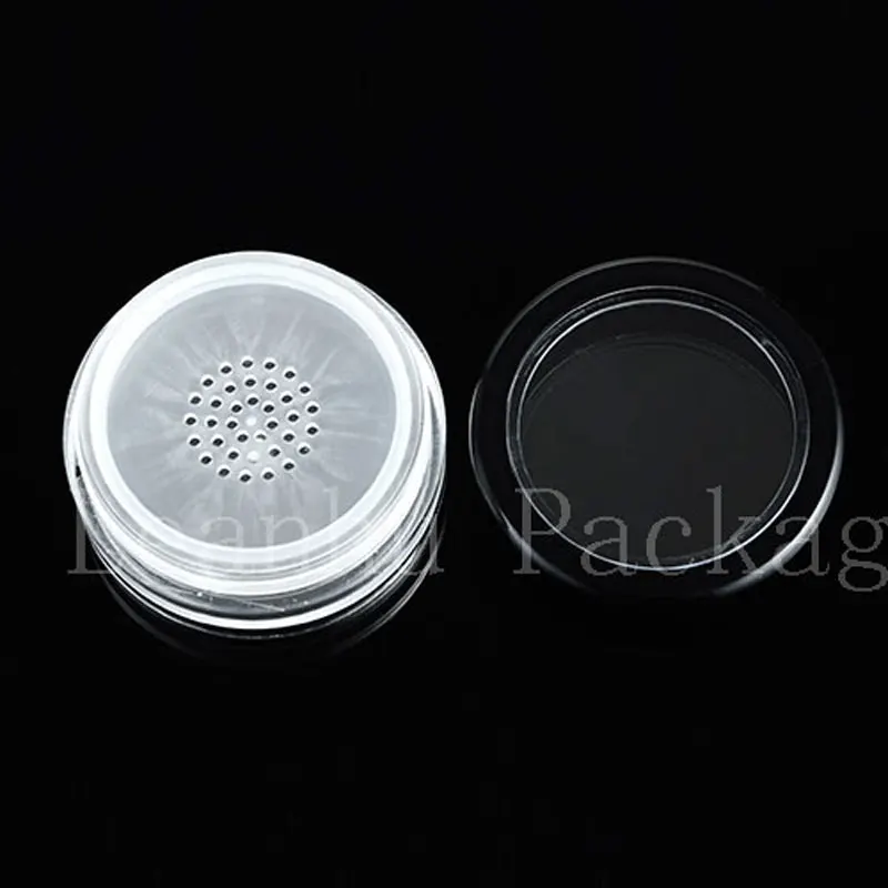 

10g x 50 portable small powder container tins with sift,empty loose powder sift jar for cosmetic makeup packaging sift box