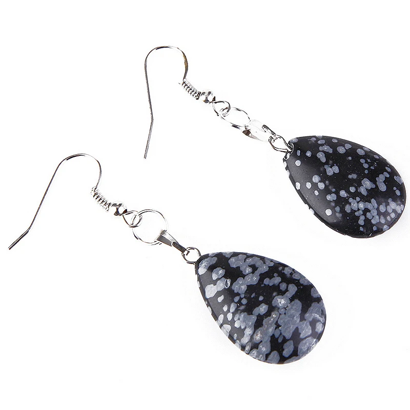 Новинка 2018 Винтажные серьги из натурального камня для женщин желтые зеленые