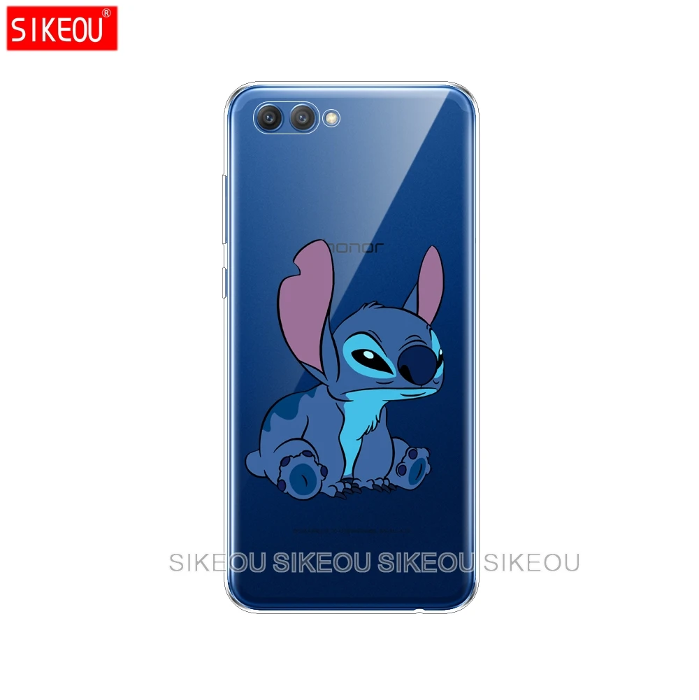 Silicone Cover phone Case for Huawei Honor 10 V10 3c 4C 5c 5x 4A 6A 6C pro 6X 7X 6 7 8 9 LITE hollow out cartoon Lilo Stitch |