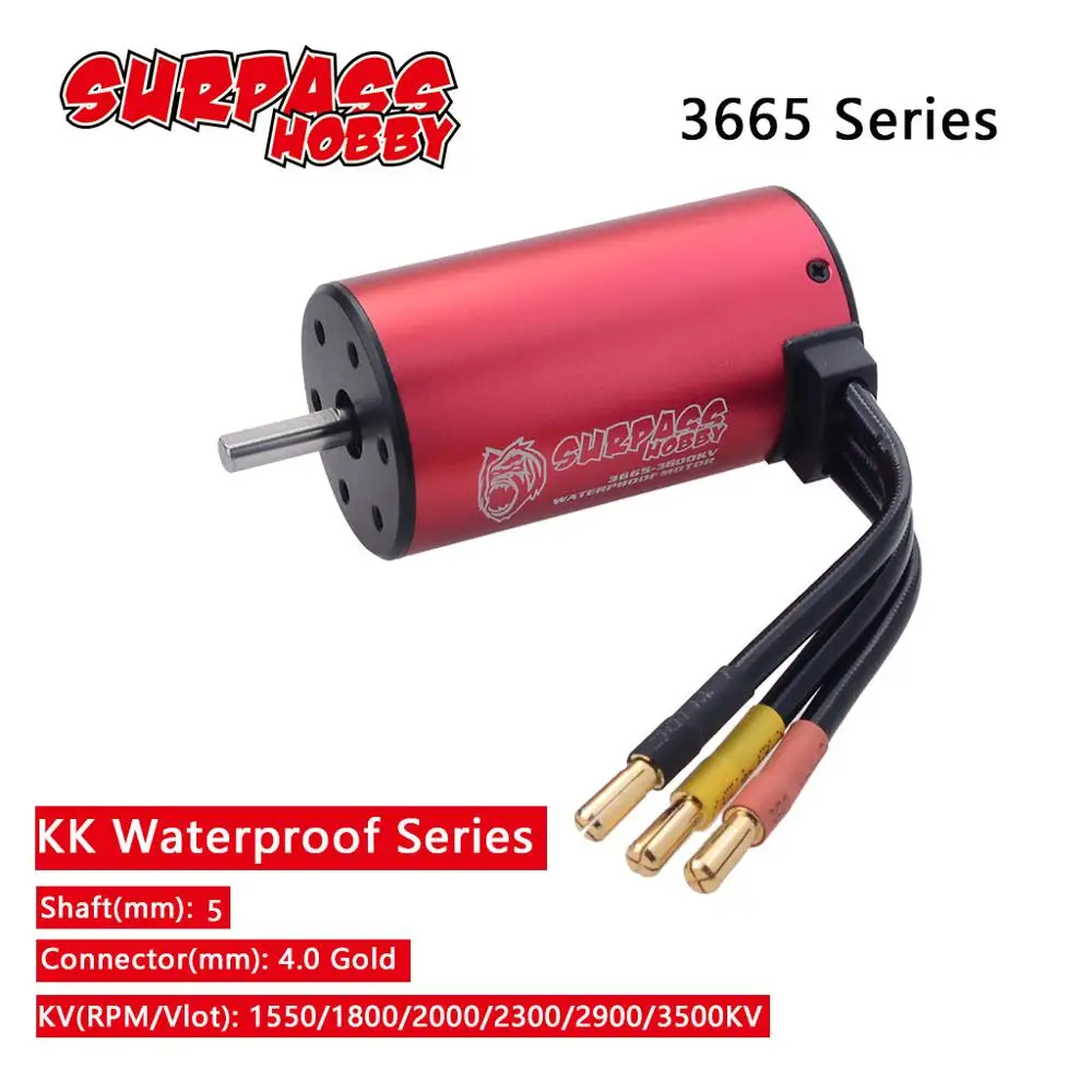 Водонепроницаемый Бесколлекторный двигатель 3665 5,0 мм 1800кв 2300кв 2900кв 3100кв 3500кв для гоночного внедорожника 1/10 GTR/Lexus 2S 3S RC