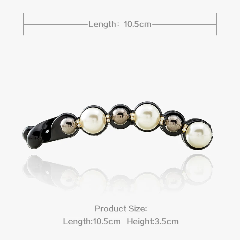 CHIMERA Pearls Hairpins Banana Hair Clips Fashion Jewelry Vintage Headwear Women Hairgrips Ponytail Barrette Clamp Pin Accessory | Украшения