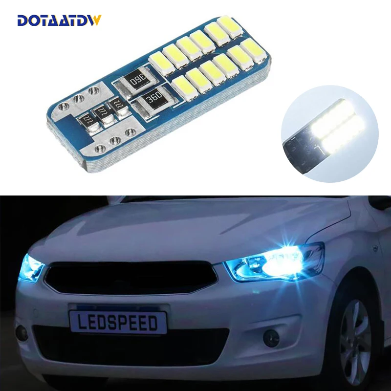 1 Автомобильный светодиодный клиновидный светильник T10 W5W Samsung для Lada Granta Vaz Kalina