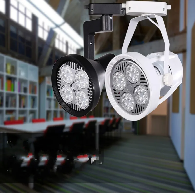 PAR30 Led Track Light Cob 30w 40w Rail Spots Lights resturant Iluminacion Jewelry Adjustable cloth shop Spotlight | Освещение