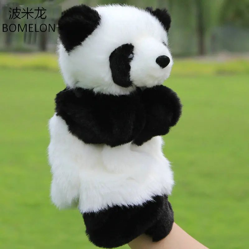 

26cm Panda Plush Hand Puppets for Kids Baby Toy Animals Figure Plush Doll Parent-child Toys Storytelling Props Children Gift