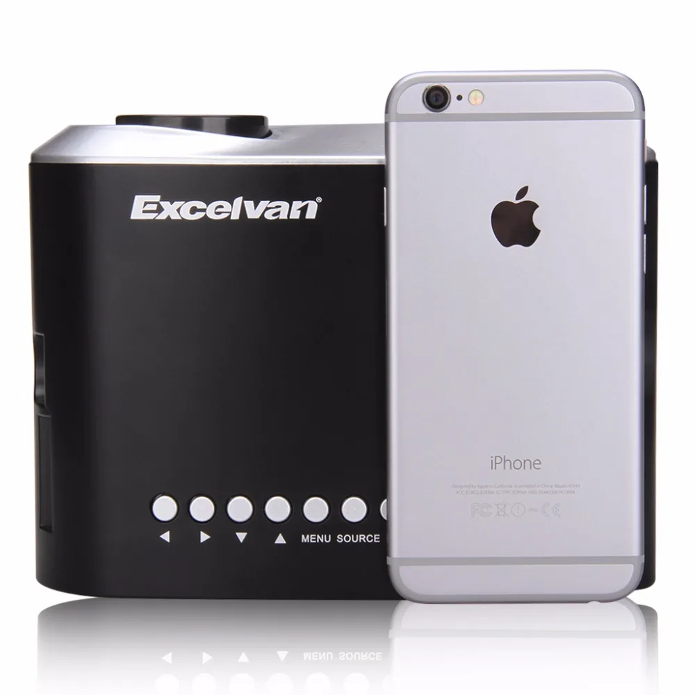 Excelvan RD802 портативный проектор домашний кинотеатр светодиодный ЖК 480*320P USB/VGA/HDMI
