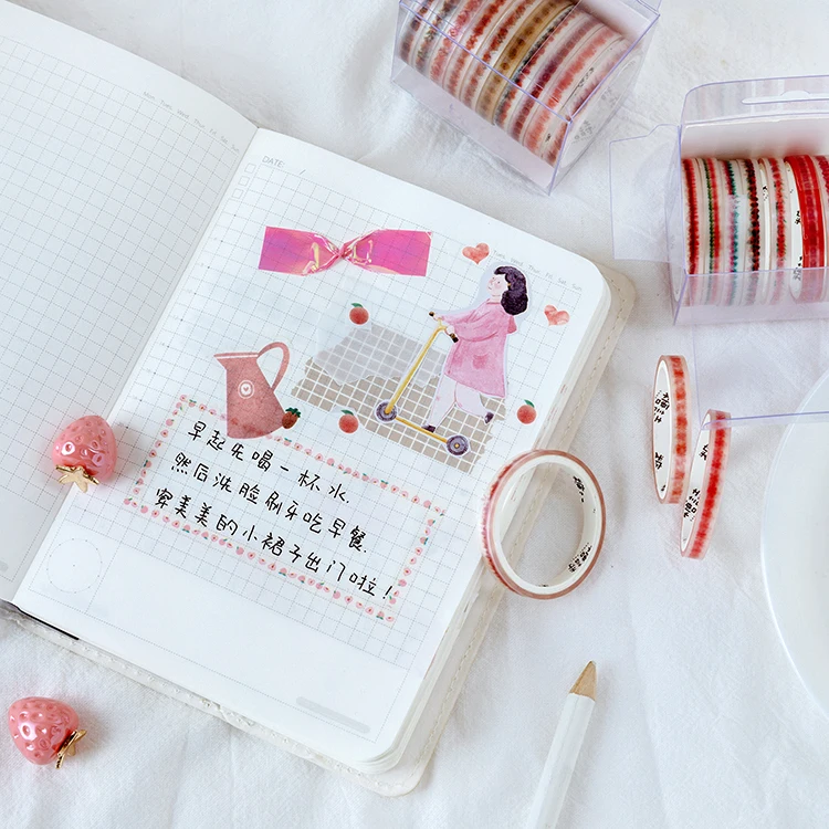 Набор декоративного скотча Васи из кофейной серии Bullet Journal прозрачная клейкая