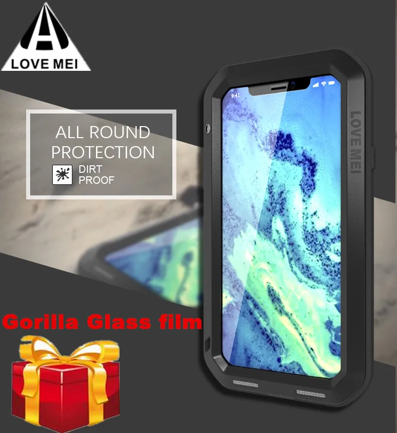 Gorilla glass) Мощный грязеотталкивающий Водонепроницаемый Алюминиевый металлический