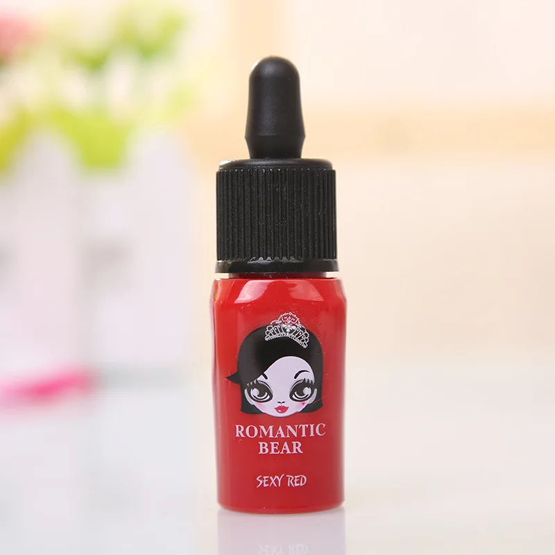 Мерцающий Блеск для губ макияж романтический медведь жидкость Мерцающая