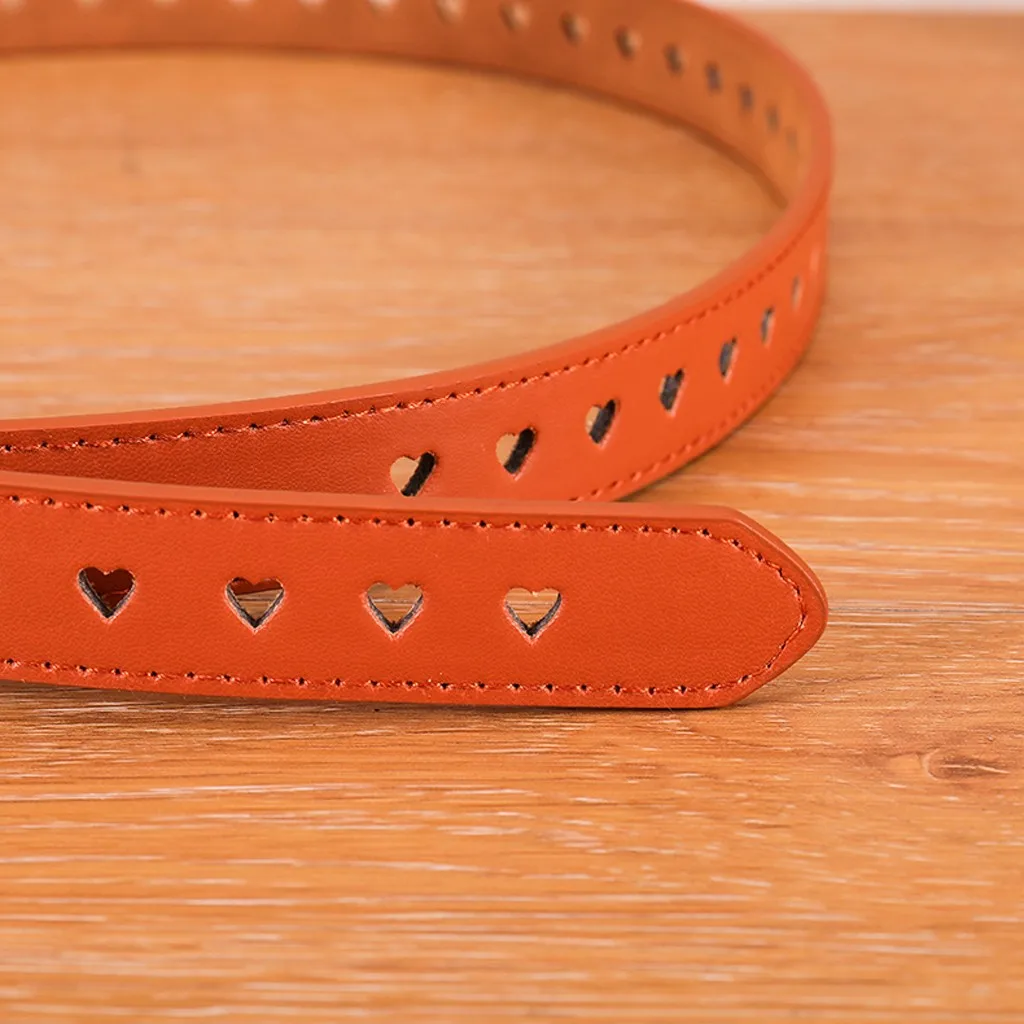 Женский кожаный пояс SAGACE тонкий регулируемый карамельных цветов для