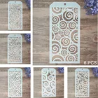 6 шт., геометрический трафарет для рукоделия, альбом сделай сам, декоративные бумажные открытки