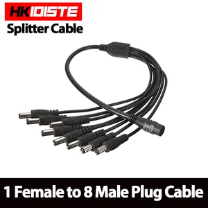 HKIXDISTE, Новое поступление, высококачественный разветвитель на 8 направлений, кабель питания постоянного тока, удлинитель для безопасности системы, камеры видеонаблюдения