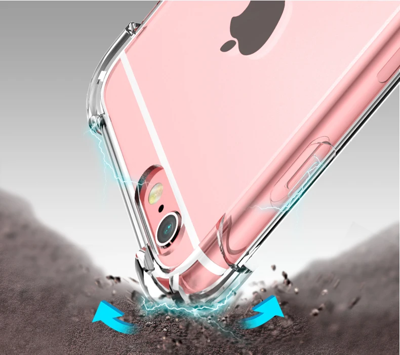 360 градусов подушка безопасности DropProof мягкий чехол для iphone XS Max XR 7 8 Plus 6 6s X 10 7Plus