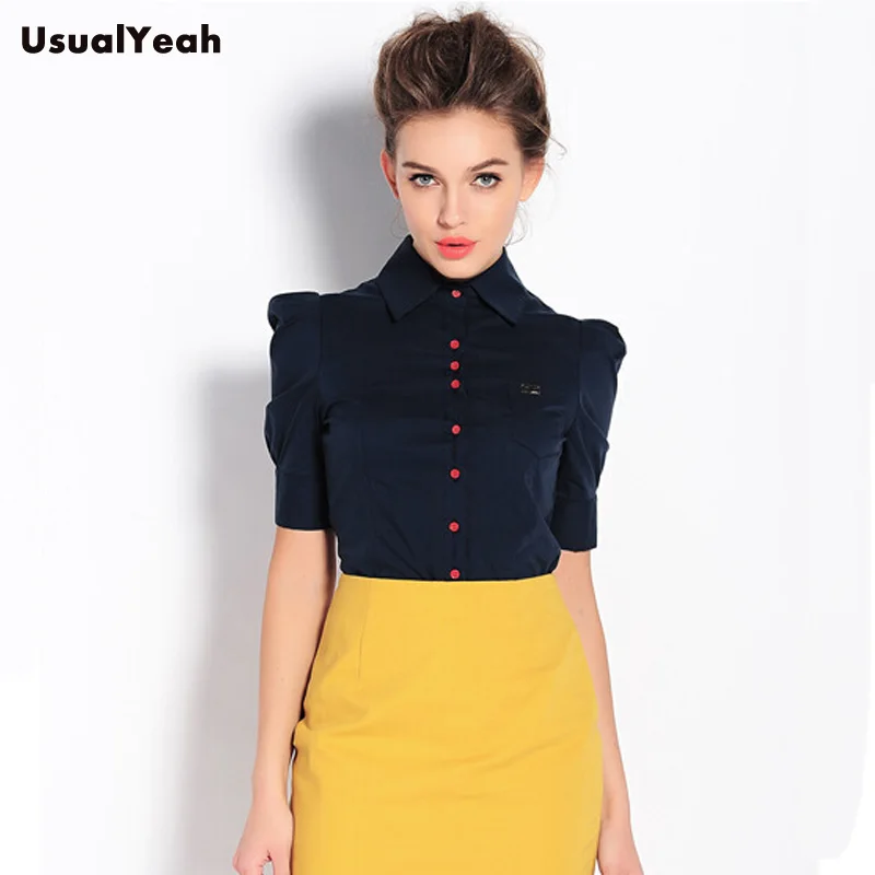 Short Sleeve Blue Новая модная элегантная рубашка из хлопка с длинным рукавом и пуговицами, темно-синяя, белая, красная, S-3XL, SY0095, размера плюс - Цвет: Short Sleeve Blue