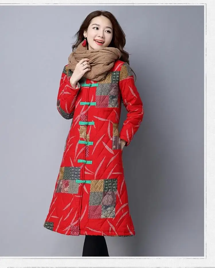 Осенняя Женская хлопковая куртка в национальном стиле новинка 2020 Повседневная