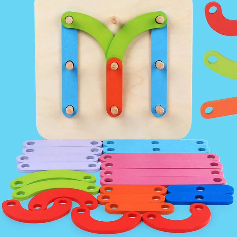 28 шт./лот 3D геометрические головоломки игрушки для малышей DIY сборка деревянных