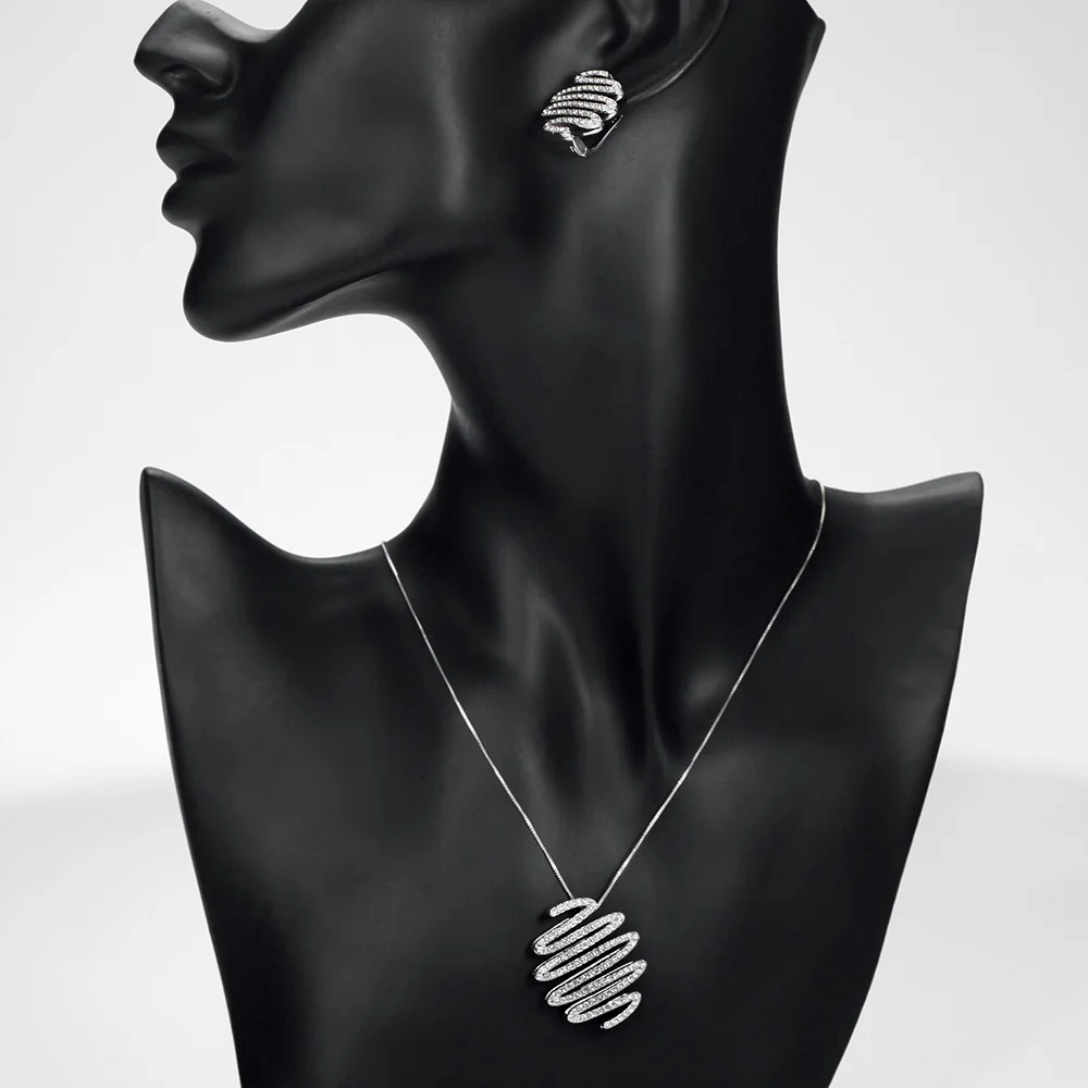 Neoglory модное ожерелье со стразами серьги ювелирный набор рождественский подарок