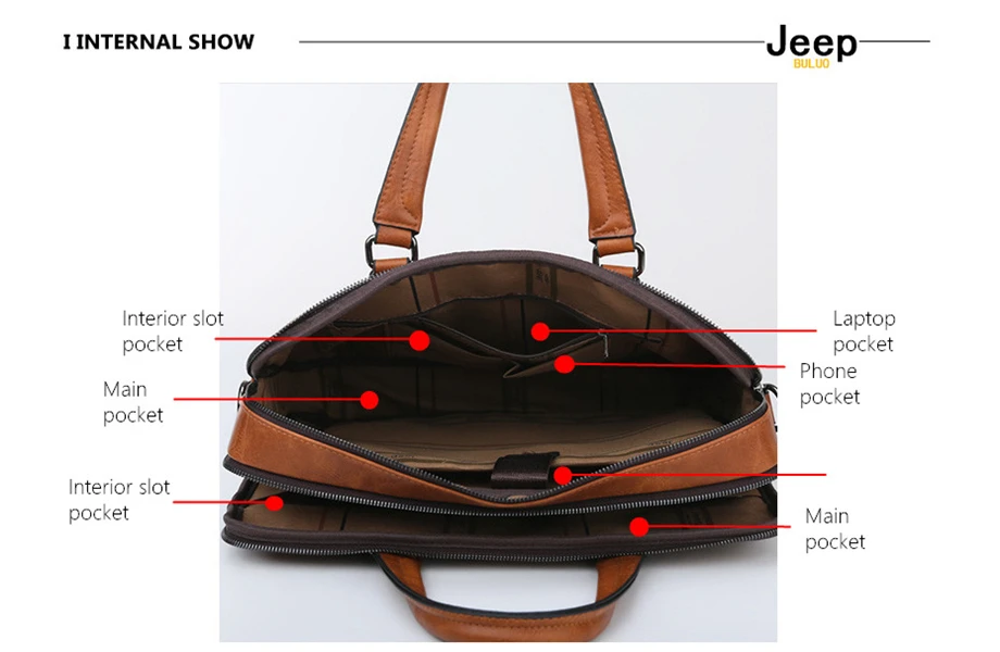 Бренд JEEP BULUO, мужской деловой портфель, сумки для 13,3 дюймового ноутбука, А4 файл, стиль, сумка на плечо, дорожная сумка для мужчин, высокое качество
