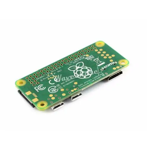 Набор для базовой разработки Raspberry Pi Zero W, включающий Micro SD карту, адаптер питания, 2,13-дюймовую электронную бумагу HAT и компоненты.