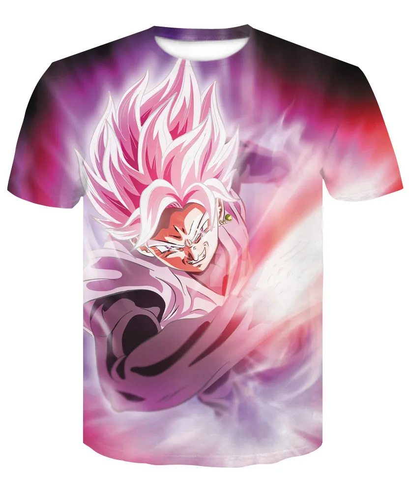 3D футболка с принтом Dragon Ball Z Goku Super Saiyan God, красная и синяя футболка с принтом Vegito футболка с рисунком летняя футболка, S-4XL