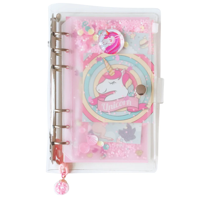 JIANWU 2019 NEW unicorn cute notebook girl pink binder set creative Multifunctional Diary kawaii Journal | Канцтовары для офиса и
