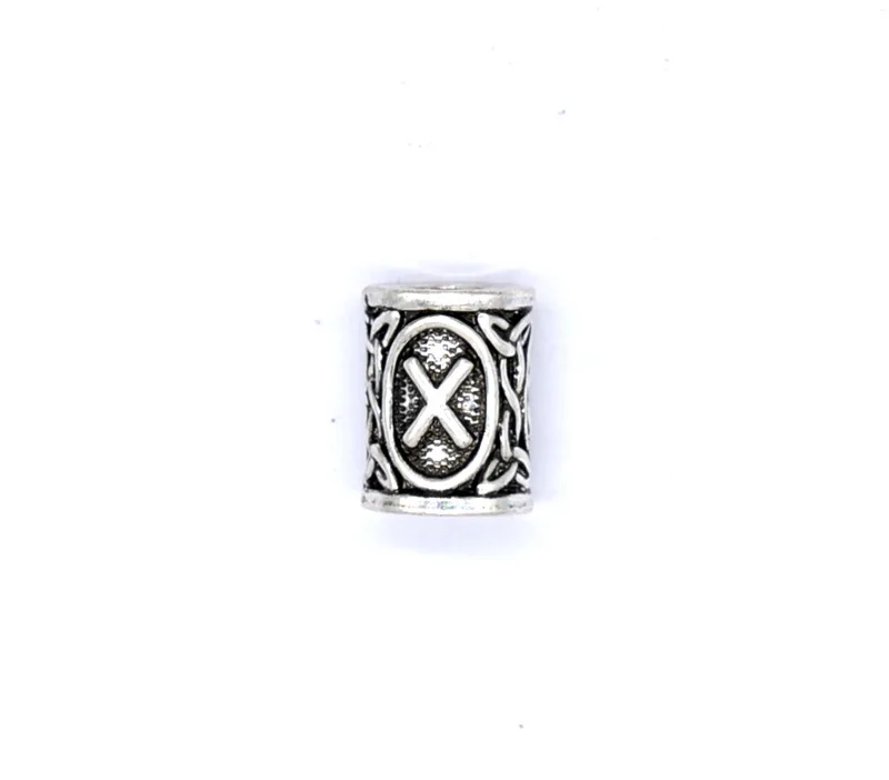 16 antique silver 5 шт./лот, античные бронзовые античные серебряные бусины в виде руны викингов, подвески для браслета, ожерелья или волос, настоящие фотографии - Цвет: 16 antique silver