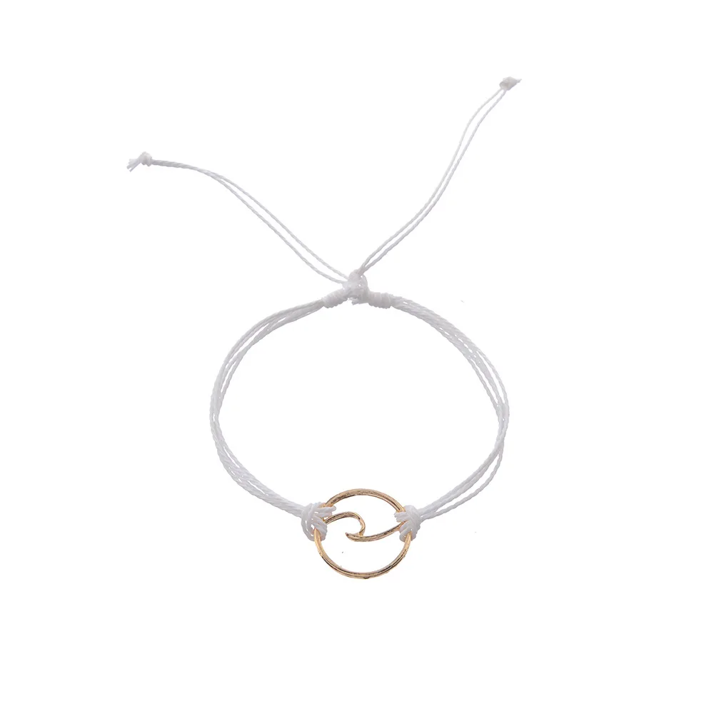 Женский браслет с веревкой ручной работы 3 шт./компл. для девушек голубой волной