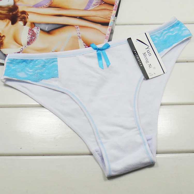 Набор из 4 кружевных хлопковых трусиков-бикини женские трусики с низкой посадкой