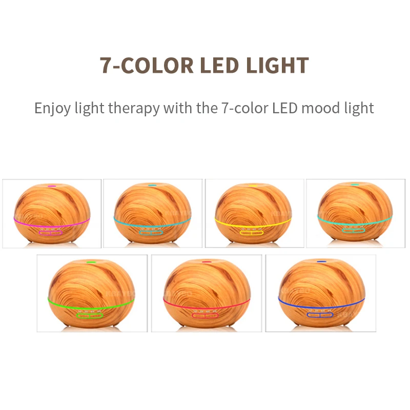 400 мл ультразвуковой увлажнитель арома эфирное масло диффузный r7 цвет LED дерево