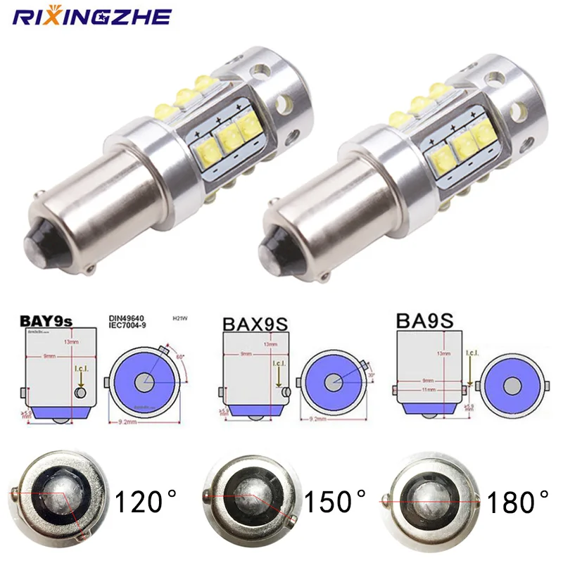 RXZ 2 шт./лот ba9s h6w bax9s bay9s 40 Вт h21w светодиодный автомобильный сигнальный светильник ing Ширина лампы Клин светильник лампочка 12v