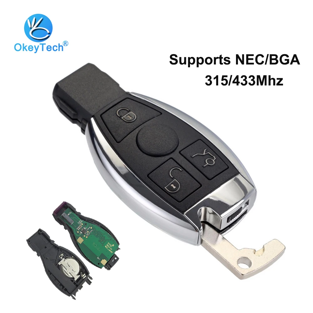 OkeyTech для Mercedes Benz смарт ключ карта дистанционного Управление Keycase поддерживает
