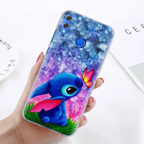 08 Милый чехол для телефона Lilo Stitch для huawei Honor 8X 8A Pro 8C 8S 9 10 Lite 20i Honor Play Y7 Y9 чехол - Цвет: 08