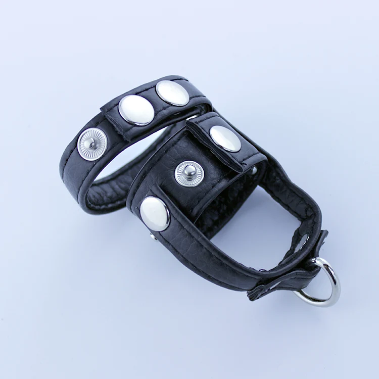 БДСМ мужской клетка для пениса из искусственной кожи Кольца связывание пояс раб