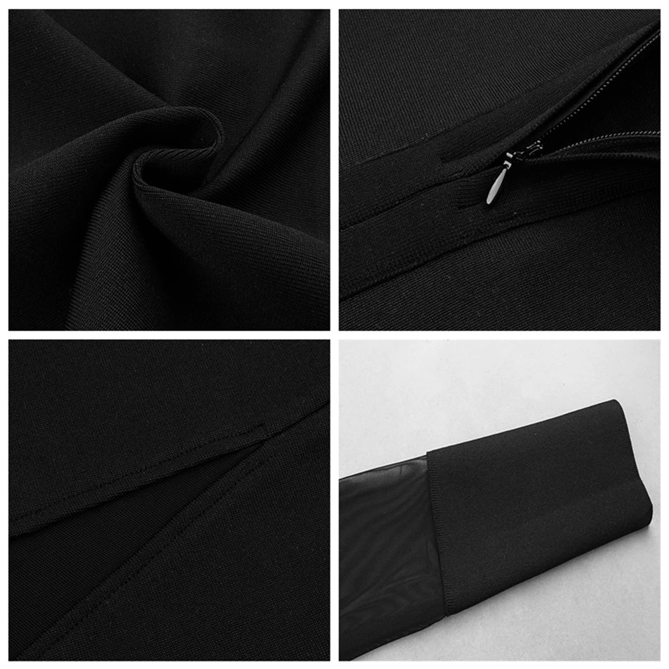 Женское платье с длинными рукавами CIEMIILI облегающее блестками коктейльное для