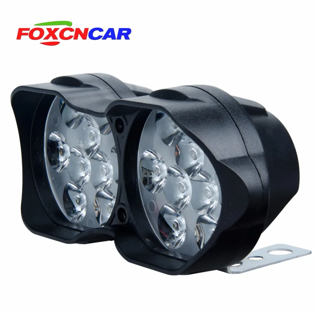 Foxcncar H4 серия 6500K 12V светодиодный головной светильник для мотоцикла, противотуманная фара, лампа, светильник для мопеда, скутера, DC 24 V, уличный светильник ing