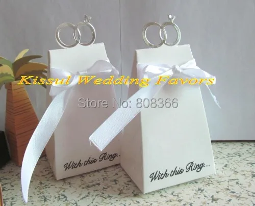 (100 шт./лот) уникальная свадебная Сувенирная Коробка подарок с этим кольцом