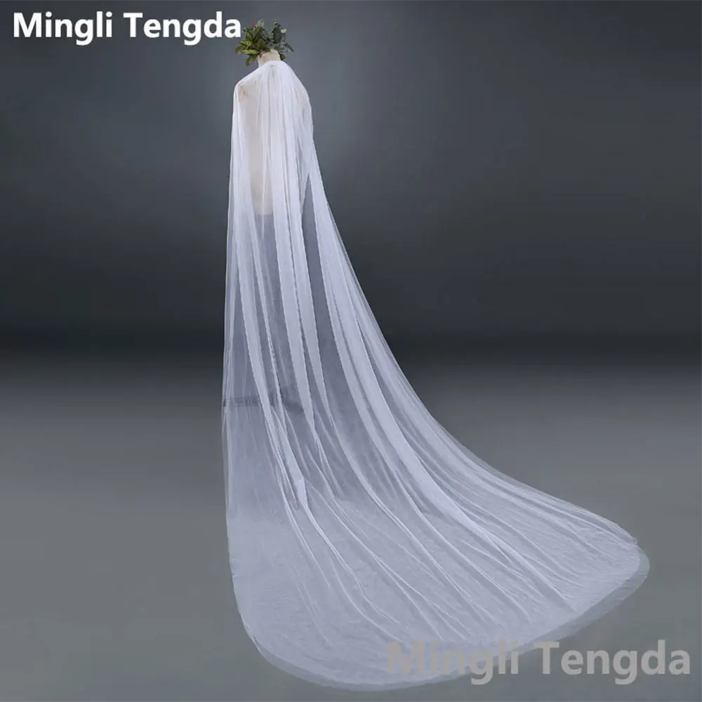 Фата свадебная Mingli Tengda длиной 3 м фата с конфетами двухслойная обрезанными краями