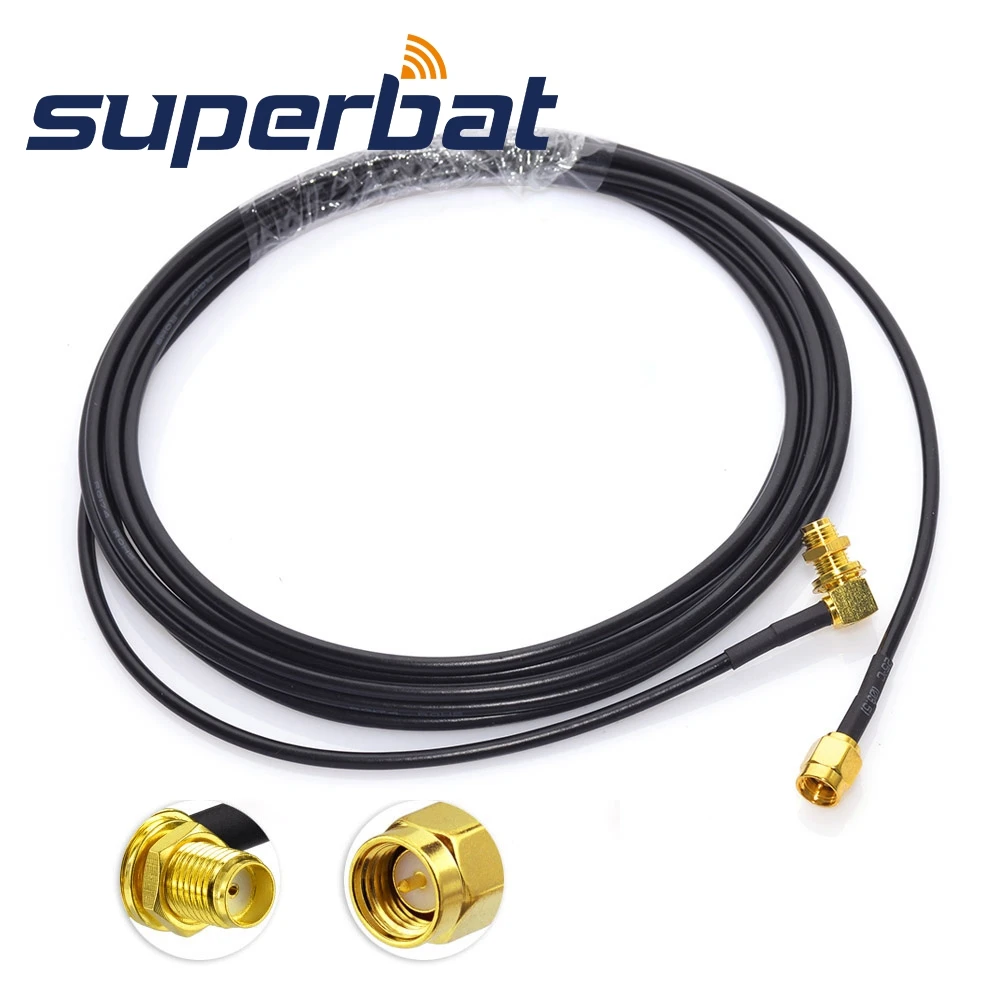 Superbat DAB/DAB+ Car Radio Aerial SMA Plug to SMB Male Cable Adapter Connector for Clarion DAB302E
