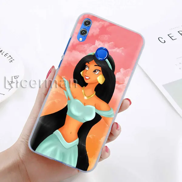 A-10 Чехол для телефона для Honor Y9 Y7 Y5 Y6 Y9 Honor 10 20 Lite 8X 8A играть прозрачная крышка Капа Аладдин, Принцесса Жасмин Капа Coque - Цвет: A-10