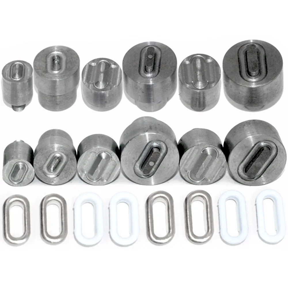 16/18/20/22/25/30/35/40 mm Eyelets Installation Tools Metal Pores Clothing Metal Clasp Button Hole Rivet Oval Eyelets Dies
