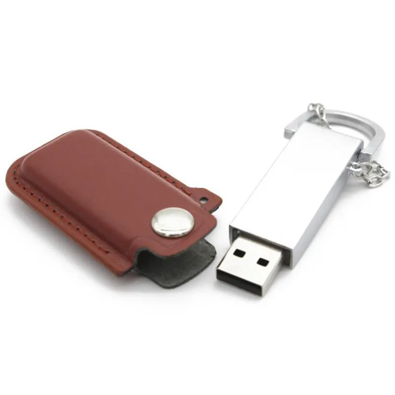 brown JASTER usb 2,0 Модный 2 цвета кожаный USB флеш-накопитель 4 ГБ 8 ГБ 16 ГБ 32 ГБ брелок Флешка 32 ГБ флеш-карта памяти, флеш-накопитель - Цвет: brown